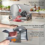 Electric Meat Slicer with Adjustable Thickness Blades