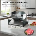 Electric Meat Slicer with Adjustable Thickness Blades