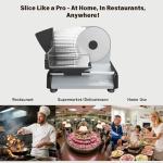 Electric Meat Slicer with Adjustable Thickness Blades