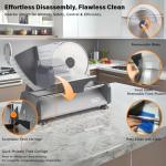 Electric Meat Slicer with Adjustable Thickness Blades