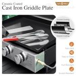 Sophia & William 22" Portable 3-Burner Gas Griddle
