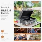 Sophia & William 22" Portable 3-Burner Gas Griddle