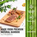 VEVOR 3-Piece Bamboo Cutting Board Set