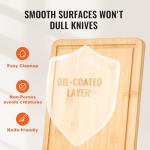 VEVOR 3-Piece Bamboo Cutting Board Set