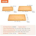VEVOR 3-Piece Bamboo Cutting Board Set