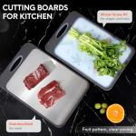 Double-Sided Non-Slip Stainless Steel Cutting Board