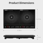Waatfeet Portable Double Induction Cooktop with Timer