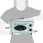 Elite Gourmet Retro 50’s Toaster Oven, Mint
