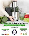 1000W Centrifugal Juicer with 3 Speeds, Easy Clean