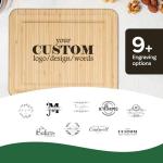 Custom Engraved Bamboo Charcuterie Board Gift Set