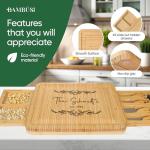 Custom Engraved Bamboo Charcuterie Board Gift Set