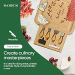 Custom Engraved Bamboo Charcuterie Board Gift Set