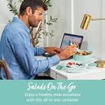 Bentgo Salad Container with 4-Compartment Toppings Tray