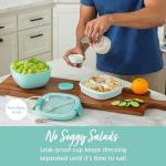 Bentgo Salad Container with 4-Compartment Toppings Tray