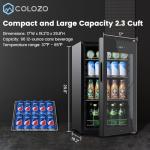 17" Black Mini Fridge for Beverages and Wine