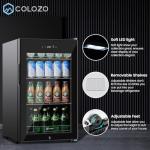 17" Black Mini Fridge for Beverages and Wine