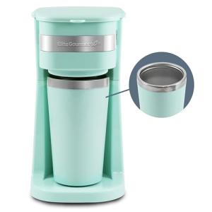 Elite Gourmet Single-Serve Coffee Maker with Travel Mug