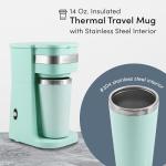 Elite Gourmet Single-Serve Coffee Maker with Travel Mug