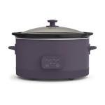 Bella 6.0 Qt Programmable Slow Cooker, Plum