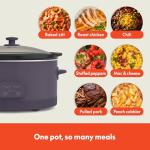 Bella 6.0 Qt Programmable Slow Cooker, Plum