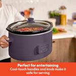 Bella 6.0 Qt Programmable Slow Cooker, Plum