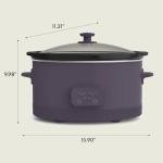 Bella 6.0 Qt Programmable Slow Cooker, Plum