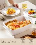 MALACASA 4.4 QT Ceramic Baking Dish with Handles