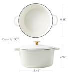 CAROTE 5QT Enameled Cast Iron Dutch Oven