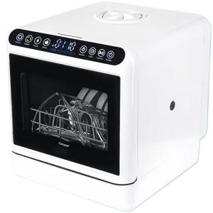 Compact Portable Tabletop Dishwasher with 4 Wash Modes