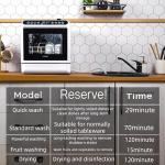 Compact Portable Tabletop Dishwasher with 4 Wash Modes