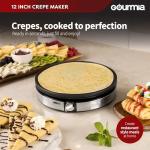 Gourmia 12” Nonstick Electric Crepe Maker