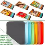 Bamboo Cutting Board with Color-Coded Mats