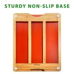 Bamboo Cutting Board with Color-Coded Mats