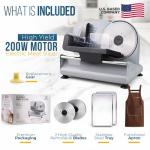 Electric Food Slicer with Adjustable Thickness and Safety