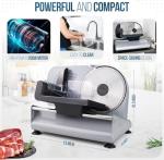 Electric Food Slicer with Adjustable Thickness and Safety
