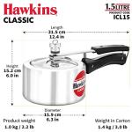 Hawkins 1.5L Classic Induction Pressure Cooker