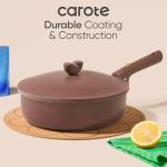 Carote 17-Piece Nonstick Cookware Set with Detachable Handles