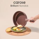 Carote 17-Piece Nonstick Cookware Set with Detachable Handles