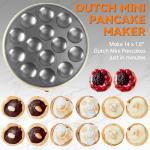 Mini Pancake Maker with 14 Holes, Yellow