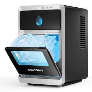 EUHOMY Portable Countertop Ice Maker, 28Lbs/24H