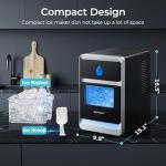 EUHOMY Portable Countertop Ice Maker, 28Lbs/24H