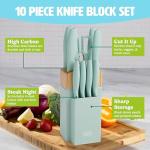 Tasty 10-Piece Knife Set with Block, Aqua