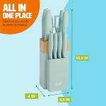 Tasty 10-Piece Knife Set with Block, Aqua