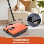 CLEANHOME Manual Pet Hair Carpet Sweeper