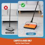 CLEANHOME Manual Pet Hair Carpet Sweeper