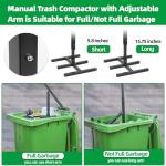 Manual Trash Compactor with Adjustable Handle