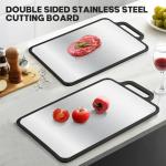 Premium Double-Sided Stainless Steel Cutting Board