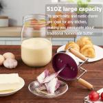 Wooden Butter Churn Kit with Glass Jar - 1.5L