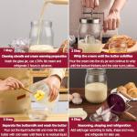 Wooden Butter Churn Kit with Glass Jar - 1.5L