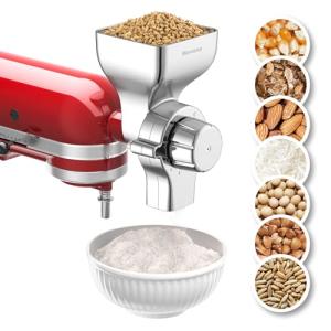 Metal Grain Mill Attachment for KitchenAid Mixer